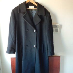 Larry Levine, Vintage  80% Lambswool , 20 % Cashmere Double Breasted Coat, 14